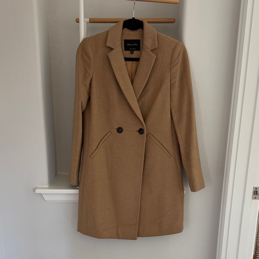 Massimo Dutti Camel Wool Coat